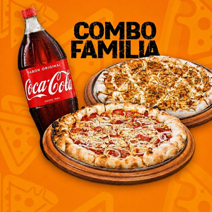 2 PIZZA ( G ) + COCA COLA DE 2L
