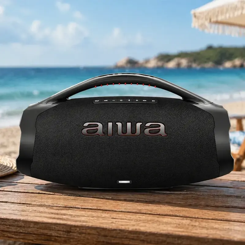 Caixa de Som Boombox Plus AIWA BBS-01-BG 200W Bluetooth 30H IP66 USB CinzaCaixa de Som Boombox Plus AIWA BBS-01-BG 200W Bluetooth 30H IP66 USB Cinza